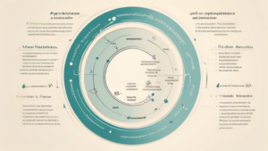 A visual representation of a circle, with its definition, properties, and applications annotated on or around it.