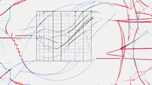 An abstract representation of linear functions and their graphs, with emphasis on slope, intercepts, and transformations.