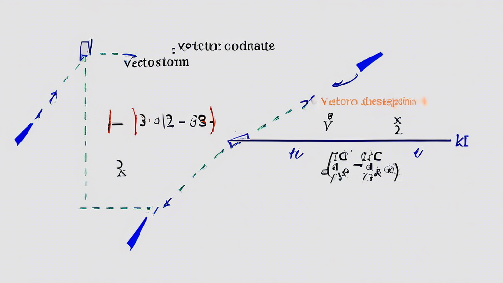 **Prompt:** A visual representation of the concept of a vector, including its magnitude and direction, in a 2D or 3D coordinate system.